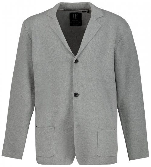 JP1880 Milano Flexnamic Pletené sako Sivá melír - Obleky - Obleky 2XL-8XL