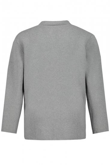JP1880 Milano Flexnamic Pletené sako Sivá melír - Obleky - Obleky 2XL-8XL