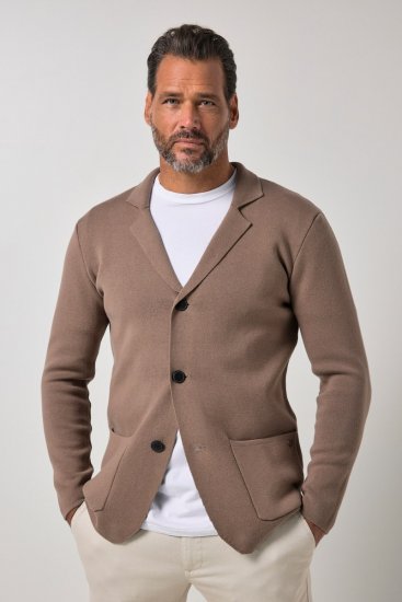 JP1880 Milano Flexnamic Pletené sako Orechovo hnedá - Obleky - Obleky 2XL-8XL
