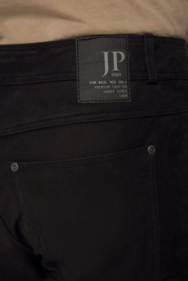 JP1880 Leather Pants Regular Fit Buffalo Nubuck Black - Džínsy & nohavice - Džínsy a Nohavice - W40-W70
