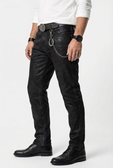JP1880 Leather Pants Regular Fit Buffalo Nubuck Dark Brown - Džínsy & nohavice - Džínsy a Nohavice - W40-W70
