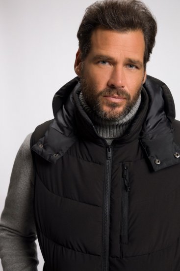 JP1880 Quilted Gilet DownTouch Padding Black - Bundy - Bundy Nadmerné Veľkosti 2XL-8XL