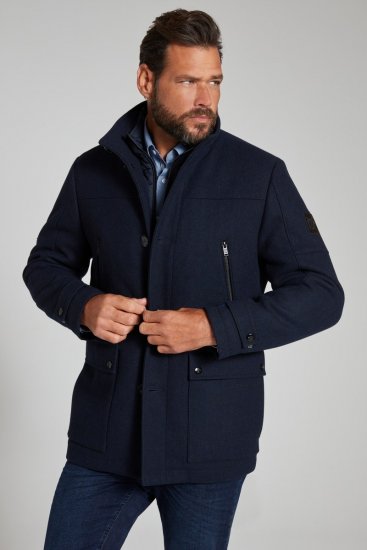 JP1880 Jacket Water-repellent Herringbone Insert Navy - Bundy - Bundy Nadmerné Veľkosti 2XL-8XL