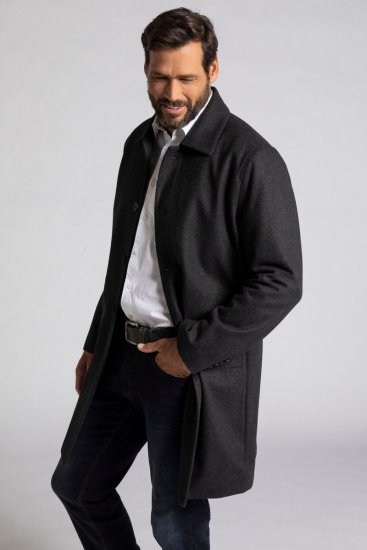 JP1880 Coat Wool Blend Water Repellent Dark Grey - Bundy - Bundy Nadmerné Veľkosti 2XL-8XL