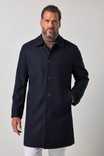 JP1880 795116 Vodoodolný Vlnený kabát Námornícka modrá - Bundy - Bundy Nadmerné Veľkosti 2XL-8XL
