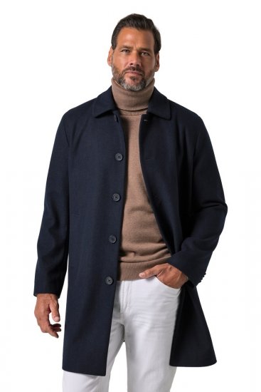 JP1880 795116 Vodoodolný Vlnený kabát Námornícka modrá - Bundy - Bundy Nadmerné Veľkosti 2XL-8XL