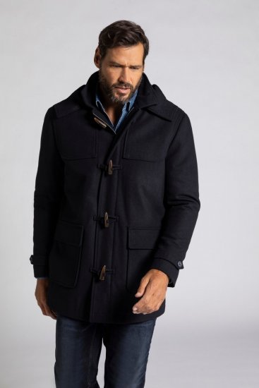 JP1880 Duffle Coat Water Repellent with Detachable Hood Navy - Bundy - Bundy Nadmerné Veľkosti 2XL-8XL