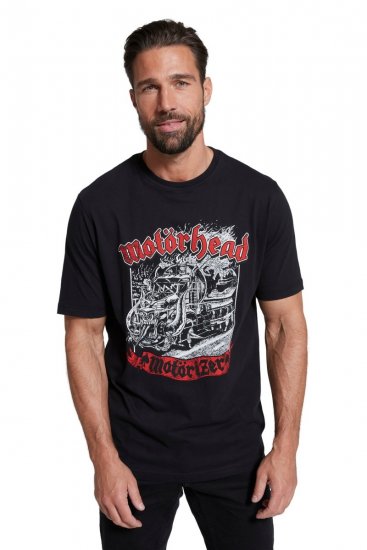 JP1880 Motörhead Graphic Band T-Shirt Black - Tričká - Nadrozmerné tričká - 2XL-14XL