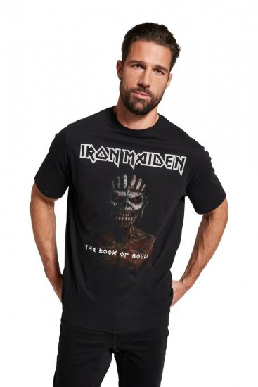 JP1880 Iron Maiden Graphic Band T-Shirt Black - Tričká - Nadrozmerné tričká - 2XL-14XL