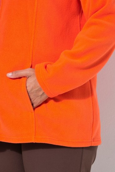 Ulla Popken 796970 Ľahká fleecová bunda Oranžovočervená - Flísové oblečenie - 
