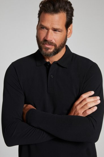 JP1880 799230 Polokošeľa s dlhým rukávom Čierna - Polokošele - Polokošele 2XL-8XL