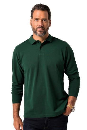 JP1880 Polo Shirt Long Sleeve Pique Dark Green - Polokošele - Polokošele 2XL-8XL