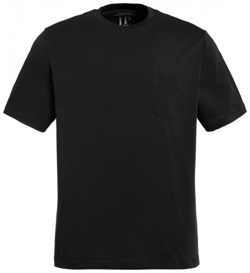 JP1880 799997 Tričko s náprsným vreckom Čierna - Tričká - Nadrozmerné tričká - 2XL-14XL