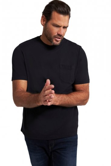 JP1880 799997 Tričko s náprsným vreckom Čierna - Tričká - Nadrozmerné tričká - 2XL-14XL