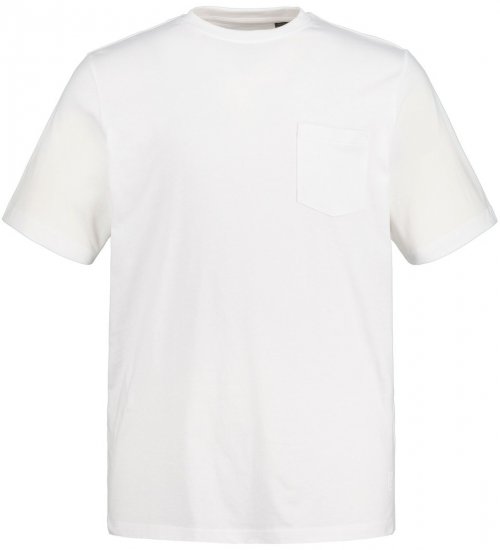 JP1880 799997 Tričko s náprsným vreckom Biela - Tričká - Nadrozmerné tričká - 2XL-14XL