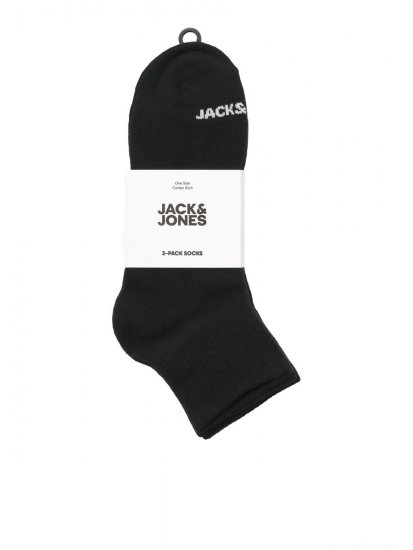 Jack & Jones Luca Tenisové ponožky Čierna 3-pack - Spodná bielizeň - Spodné Prádlo 2XL-8XL