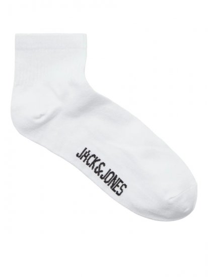 Jack & Jones Leon Tenisové ponožky Biela 3-pack - Spodná bielizeň - Spodné Prádlo 2XL-8XL