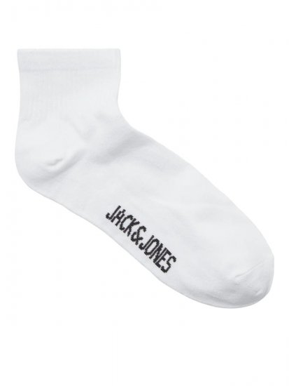 Jack & Jones Leon Tenisové ponožky Biela 3-pack - Spodná bielizeň - Spodné Prádlo 2XL-8XL