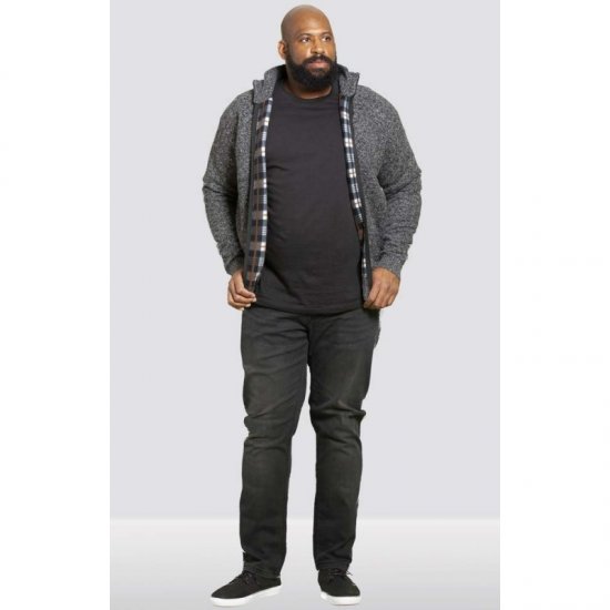 D555 Braxton Sweater Charcoal - Mikiny & mikiny bez kapucne - Mikiny & Mikiny s Kapucňou 2XL-12XL