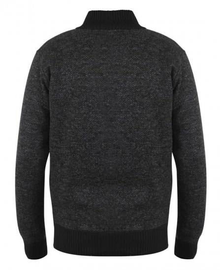 D555 Cavendish Black Jumper With Bonded Fleece Lining And Pocket - Mikiny & mikiny bez kapucne - Mikiny & Mikiny s Kapucňou 2XL-12XL
