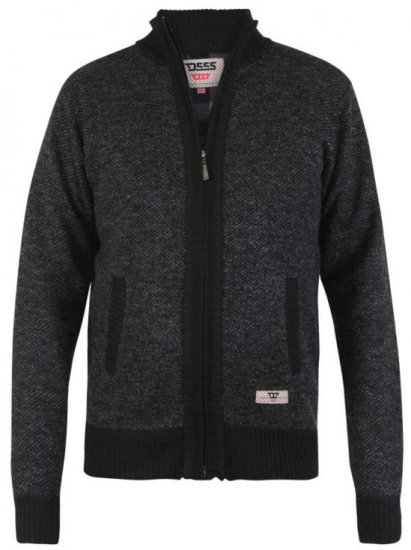 D555 Cavendish Black Jumper With Bonded Fleece Lining And Pocket - Mikiny & mikiny bez kapucne - Mikiny & Mikiny s Kapucňou 2XL-12XL
