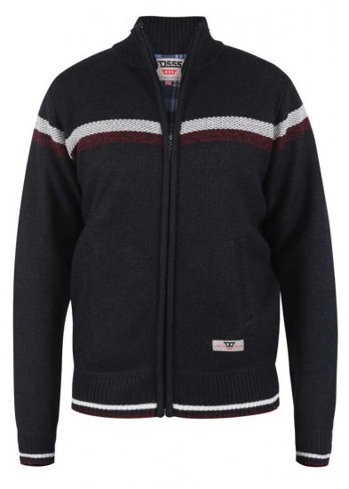D555 Dennington Navy Jumper With Bonded Fleece Lining And Pocket - Mikiny & mikiny bez kapucne - Mikiny & Mikiny s Kapucňou 2XL-12XL