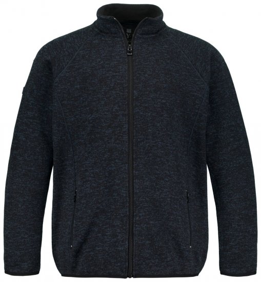 Jay-Pi 802394 Pletená fleecová bunda Tmavomodrá - Bundy - Bundy Nadmerné Veľkosti 2XL-8XL