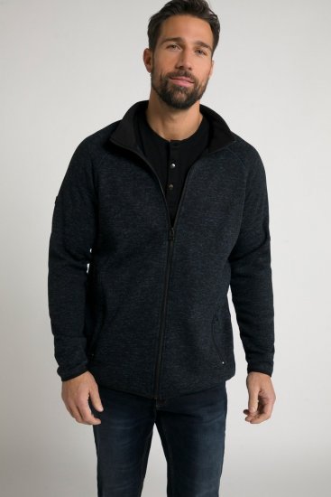 Jay-Pi 802394 Pletená fleecová bunda Tmavomodrá - Bundy - Bundy Nadmerné Veľkosti 2XL-8XL