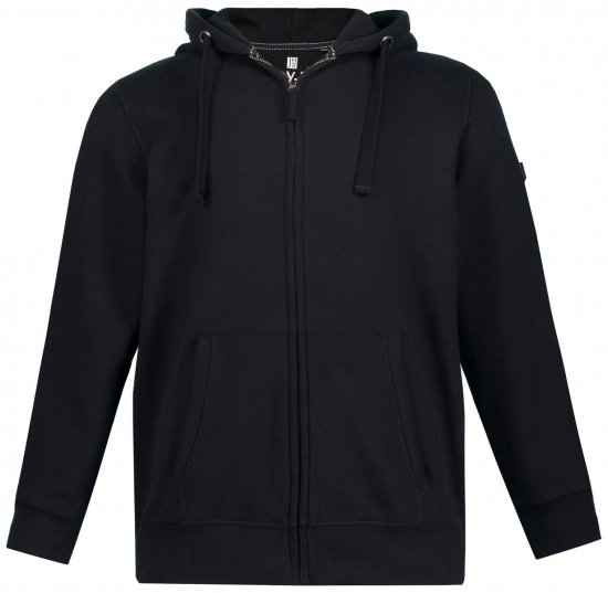 Jay-Pi 804164 Mikina s kapucňou na zips Čierna - Mikiny & mikiny bez kapucne - Mikiny & Mikiny s Kapucňou 2XL-12XL