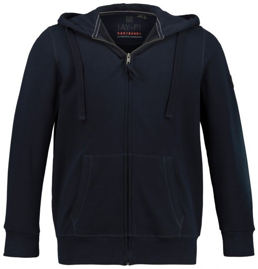 Jay-Pi 804164 Mikina s kapucňou na zips Tmavomodrá - Mikiny & mikiny bez kapucne - Mikiny & Mikiny s Kapucňou 2XL-12XL