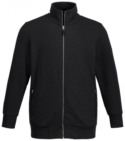 Jay-Pi 804180 Mikina na zips so stojačikom Čierna - Mikiny & mikiny bez kapucne - Mikiny & Mikiny s Kapucňou 2XL-12XL