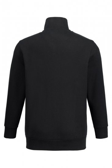 Jay-Pi 804180 Mikina na zips so stojačikom Čierna - Mikiny & mikiny bez kapucne - Mikiny & Mikiny s Kapucňou 2XL-12XL