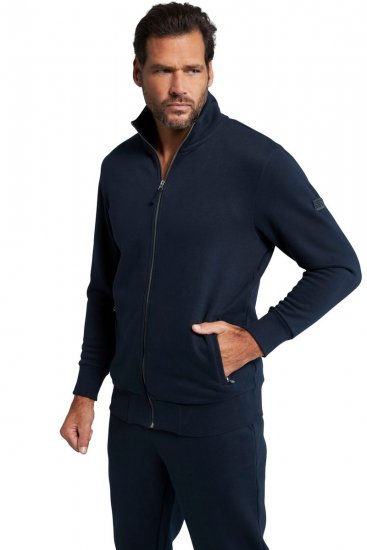 Jay-Pi 804180 Mikina na zips so stojačikom Tmavomodrá - Mikiny & mikiny bez kapucne - Mikiny & Mikiny s Kapucňou 2XL-12XL