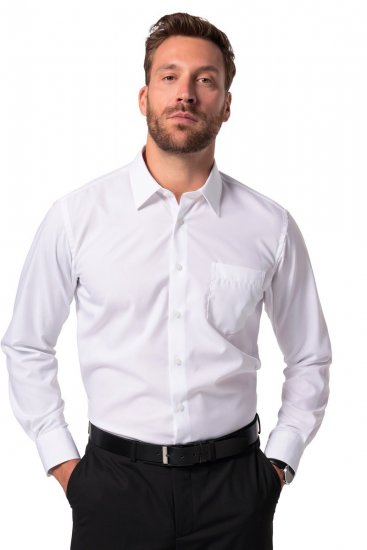 JP1880 804890 Nežehliaca business košeľa s dlhým rukávom Biela - Košele - Košele 2XL-10XL