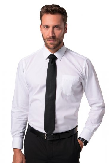 JP1880 804890 Nežehliaca business košeľa s dlhým rukávom Biela - Košele - Košele 2XL-10XL
