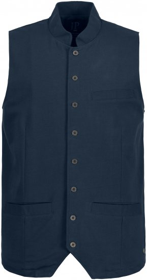 JP1880 Mottled Stretch Knit Stand-up Collar Vest Navy Blue - Bundy - Bundy Nadmerné Veľkosti 2XL-8XL