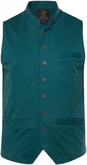 JP1880 Mottled Stretch Knit Stand-up Collar Vest Turquoise Blue - JP1880 - JP1880 Pánske Oblečenie Veľké Veľkosti