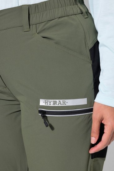 Ulla Popken 807803 Turistické nohavice HYPRAR s reflexnými prvkami Olivová - Outdoorové oblečenie - 