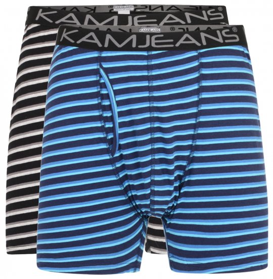 Kam Jeans Striped Boxershorts 2-Pack - Spodná bielizeň - Spodné Prádlo 2XL-8XL
