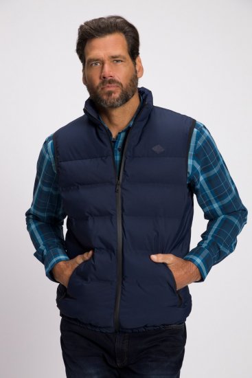 JP1880 Quilted Gilet Stand-up Collar Navy - Bundy - Bundy Nadmerné Veľkosti 2XL-8XL