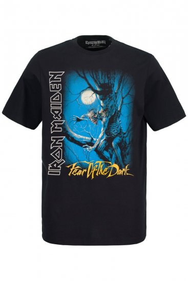 JP1880 Iron Maiden Graphic Comfort Fit Band T-Shirt Black - Tričká - Nadrozmerné tričká - 2XL-14XL