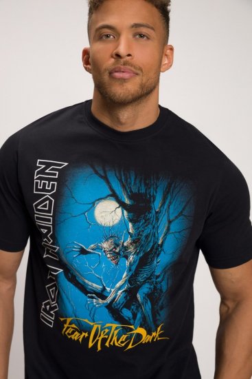 JP1880 Iron Maiden Graphic Comfort Fit Band T-Shirt Black - Tričká - Nadrozmerné tričká - 2XL-14XL