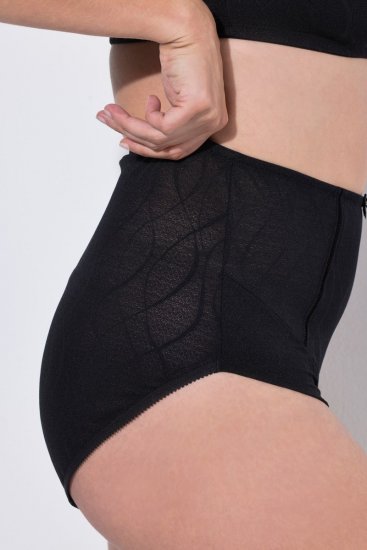 Ulla Popken 809385 Sťahovacie nohavičky s čipkou Čierna - Sťahovacia bielizeň - 