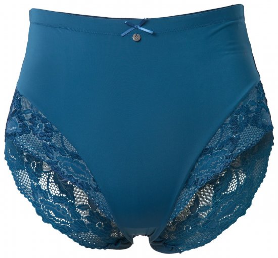 Ulla Popken 809385 Sťahovacie nohavičky s čipkou Petrolejová - Sťahovacia bielizeň - 