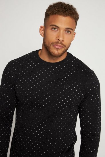 JP1880 Two-piece Pyjamas Long Sleeve and Long Trousers Black - Spodná bielizeň - Spodné Prádlo 2XL-8XL