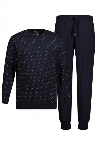 JP1880 Pyjamas Two-piece Long Sleeve and Long Trousers Navy - Spodná bielizeň - Spodné Prádlo 2XL-8XL
