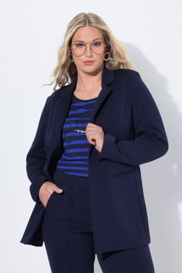 Ulla Popken 812754 Žerzejové sako punto di Roma Tmavomodrá - Saká - Saká v nadmerných veľkostiach