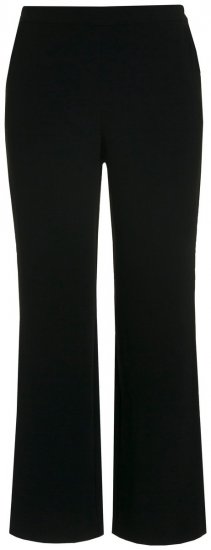 Ulla Popken 813306 Široké oblekové nohavice s pružným pásom Čierna - Látkové nohavice - Dámske široké nohavice plus size