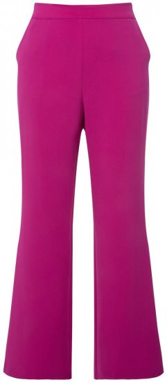 Ulla Popken 813306 Široké oblekové nohavice s pružným pásom Purpurová - Látkové nohavice - Dámske široké nohavice plus size