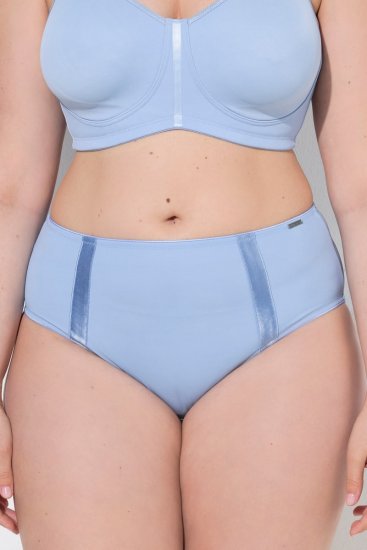 Ulla Popken 815268 Pásikavé nohavičky Svetlomodrá - Nohavičky - 